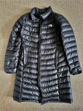 North Face Women's xl Black Long Down Coat
